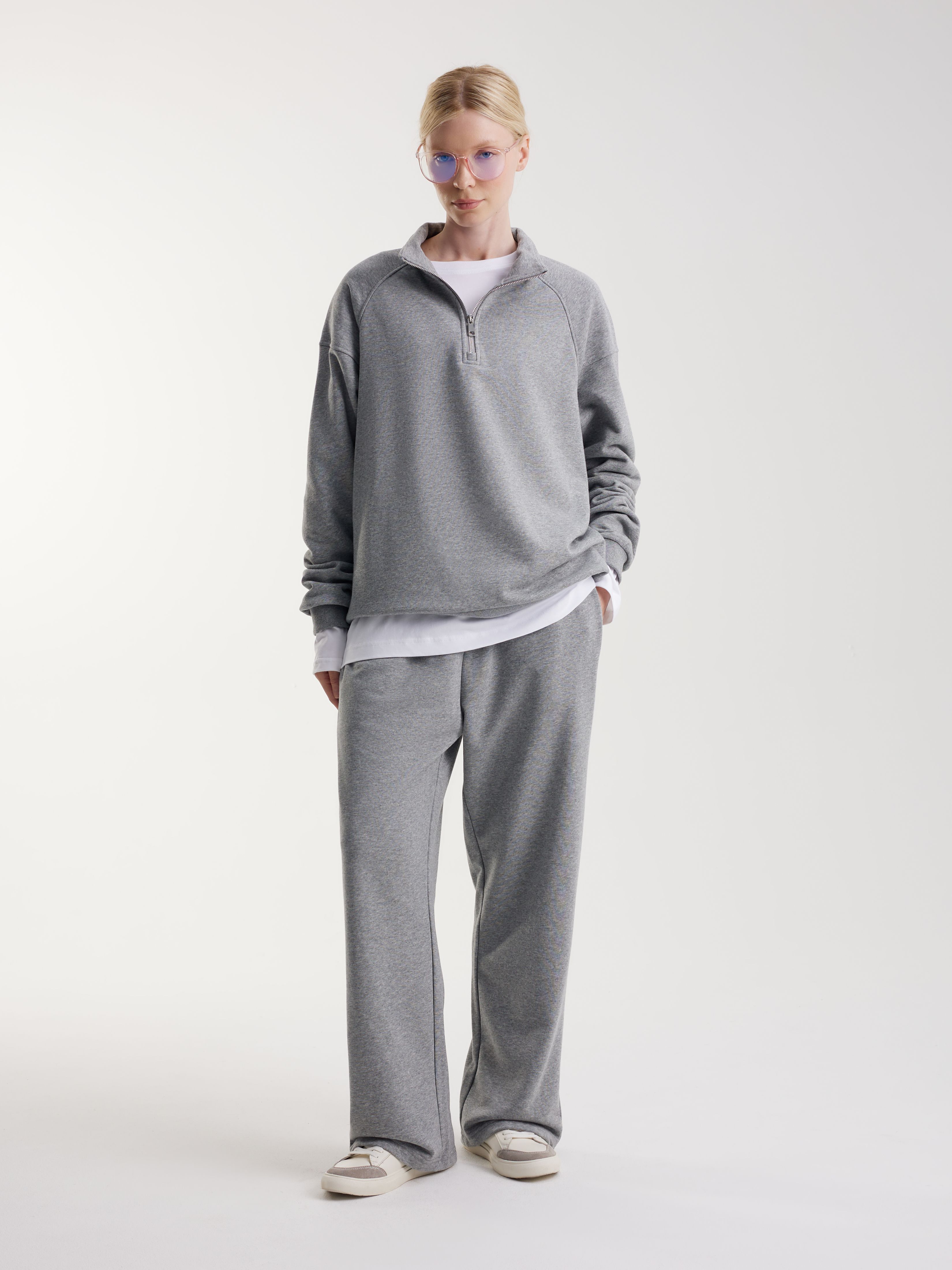 Трикотажный unisex свитшот на молнии , фото 4