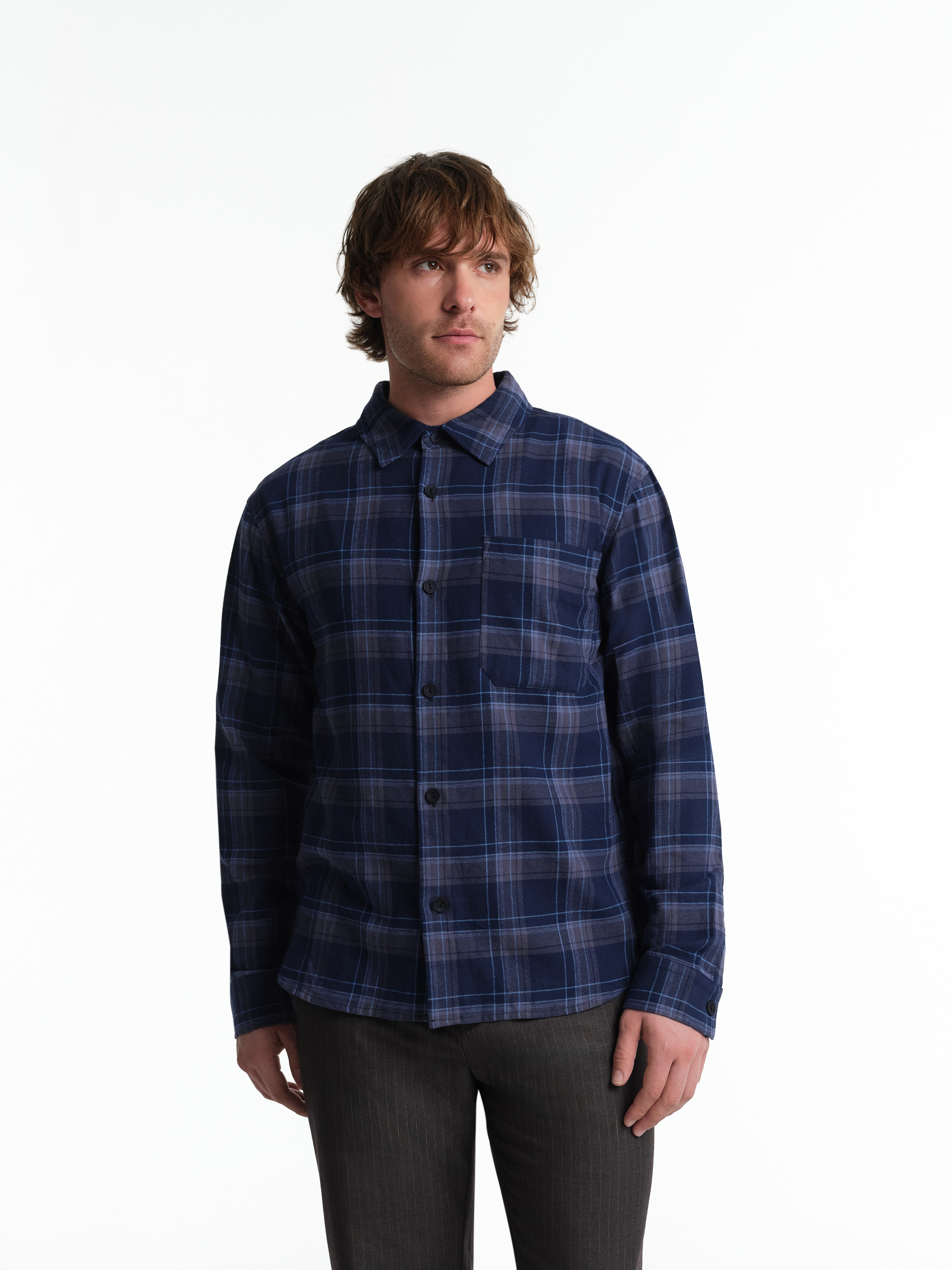 Рубашка из 100% хлопка в клетку , фотография 2