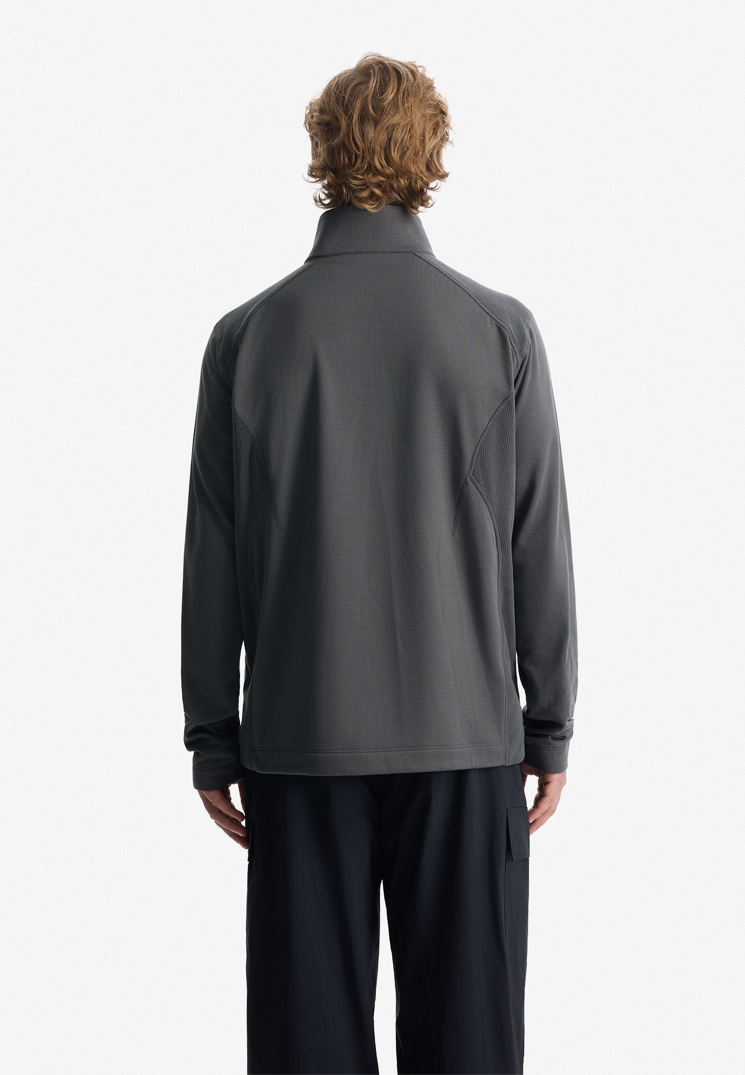 Тонкая фактурная флиска half-zip