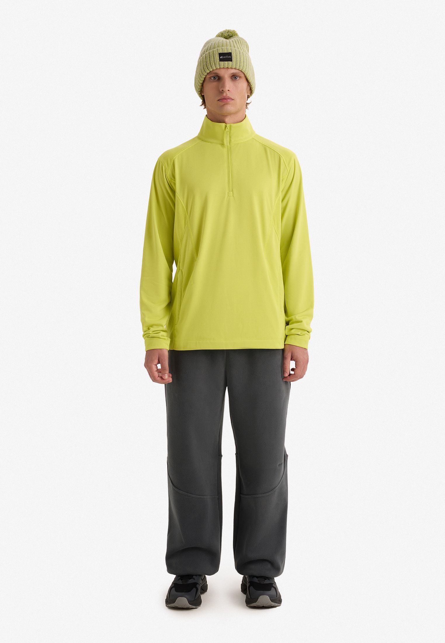 Тонкая фактурная флиска half-zip