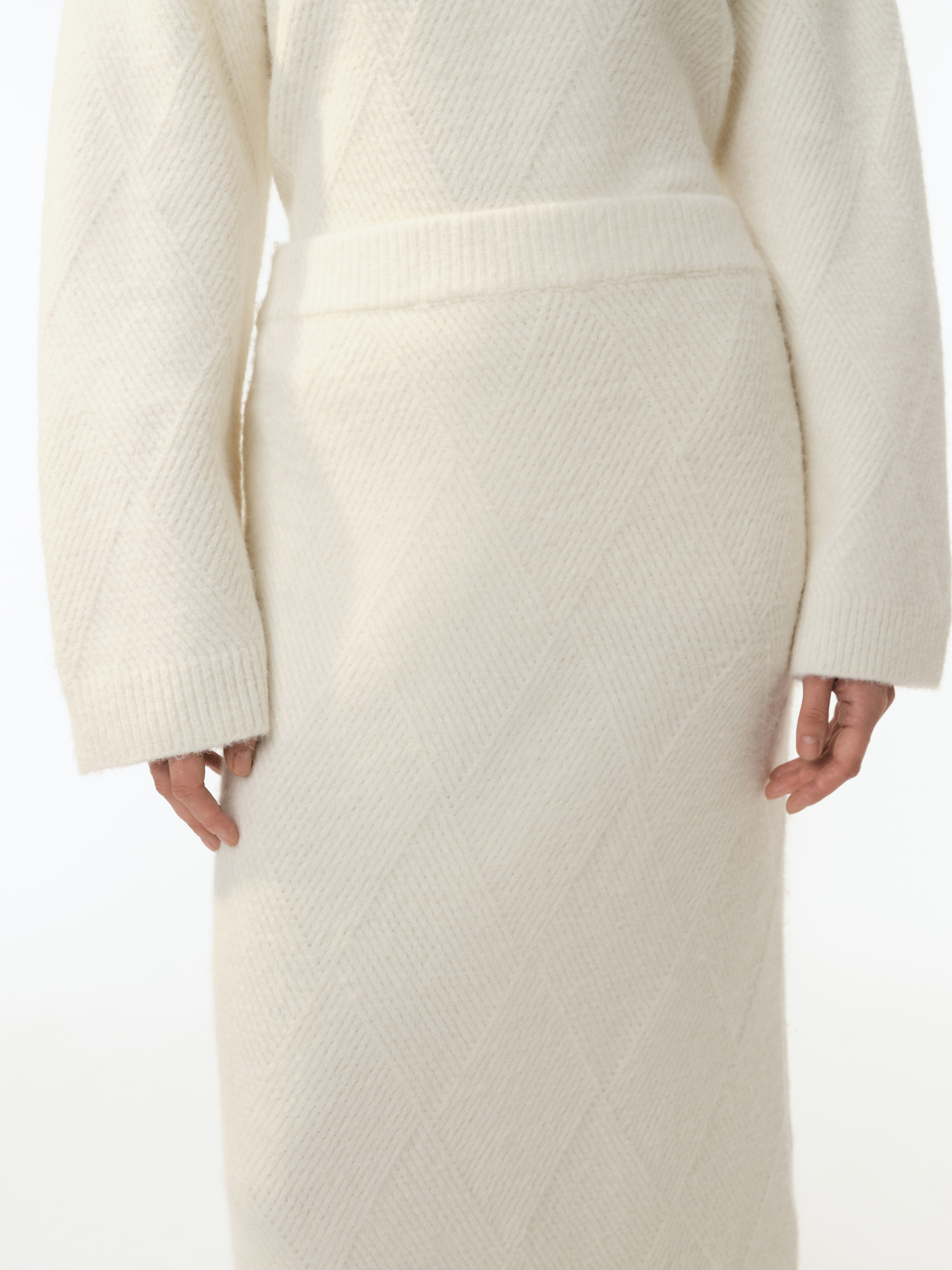 Юбка миди фактурной вязки с добавлением шерсти , фото 5