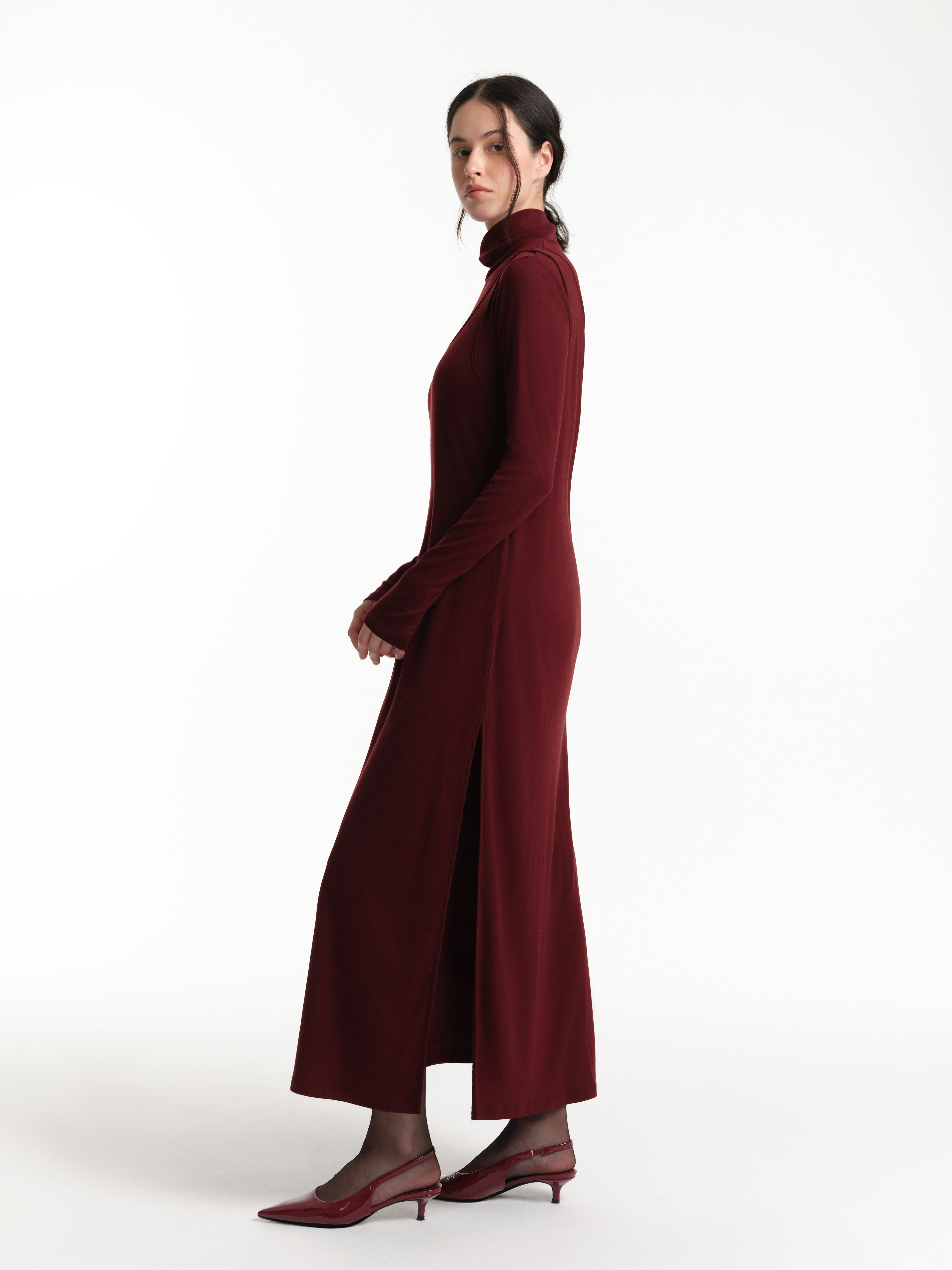 Двухслойное платье миди , фото 2