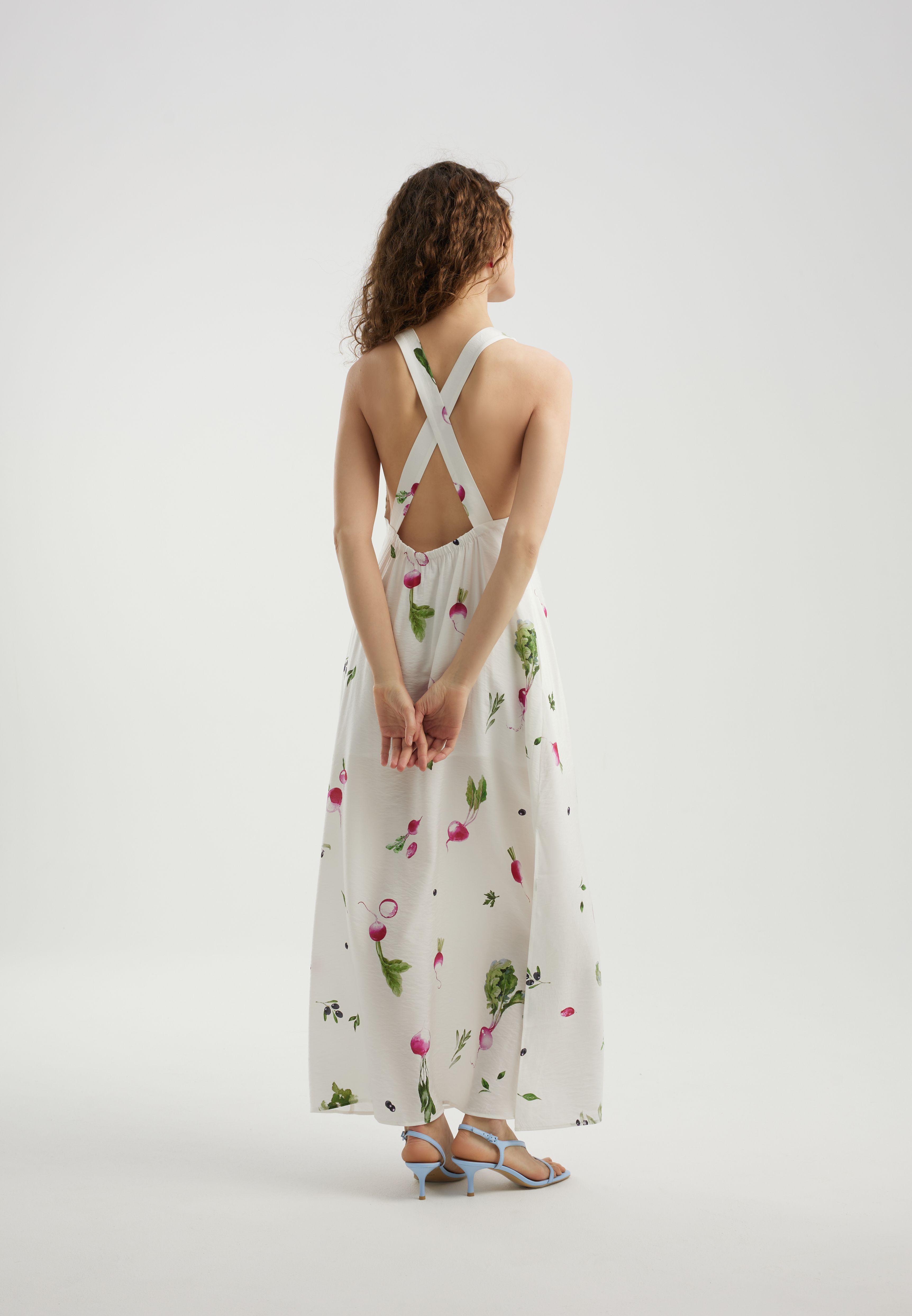 Платье vegetable print из 100% вискозы, фото 3