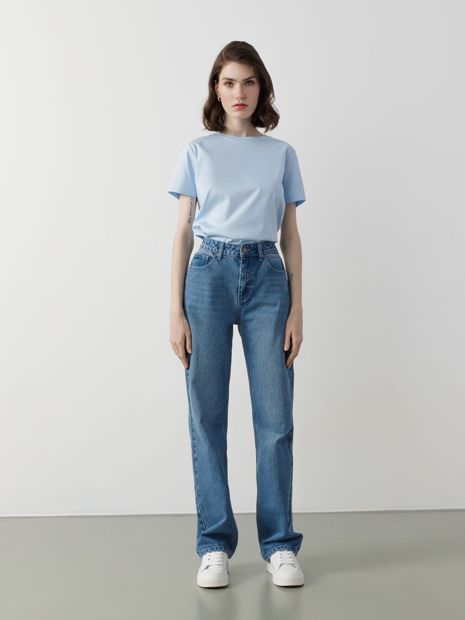картинка джинсы прямого силуэта pure cotton