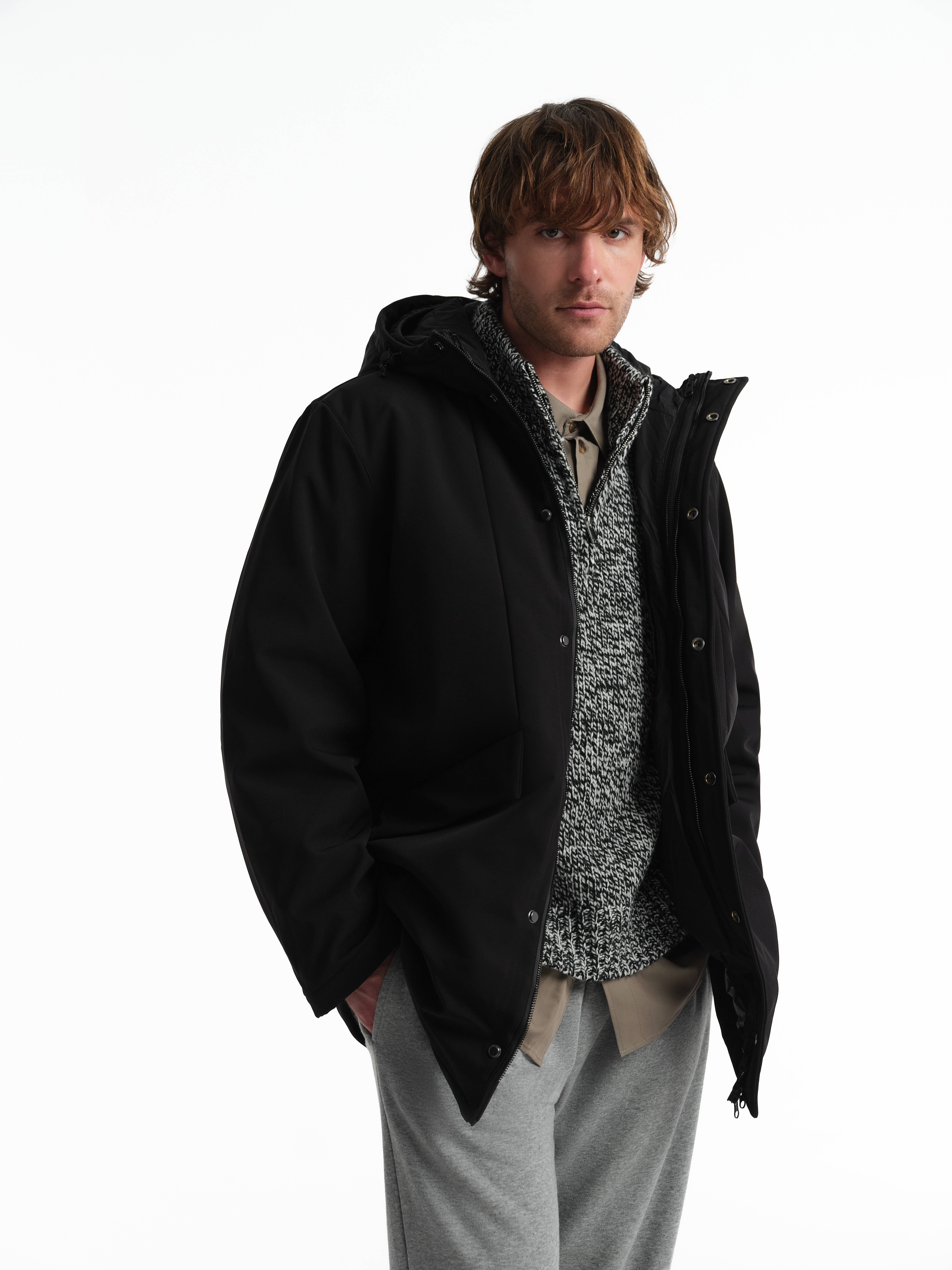 Джемпер с шерстью и воротником на молнии, фото 4