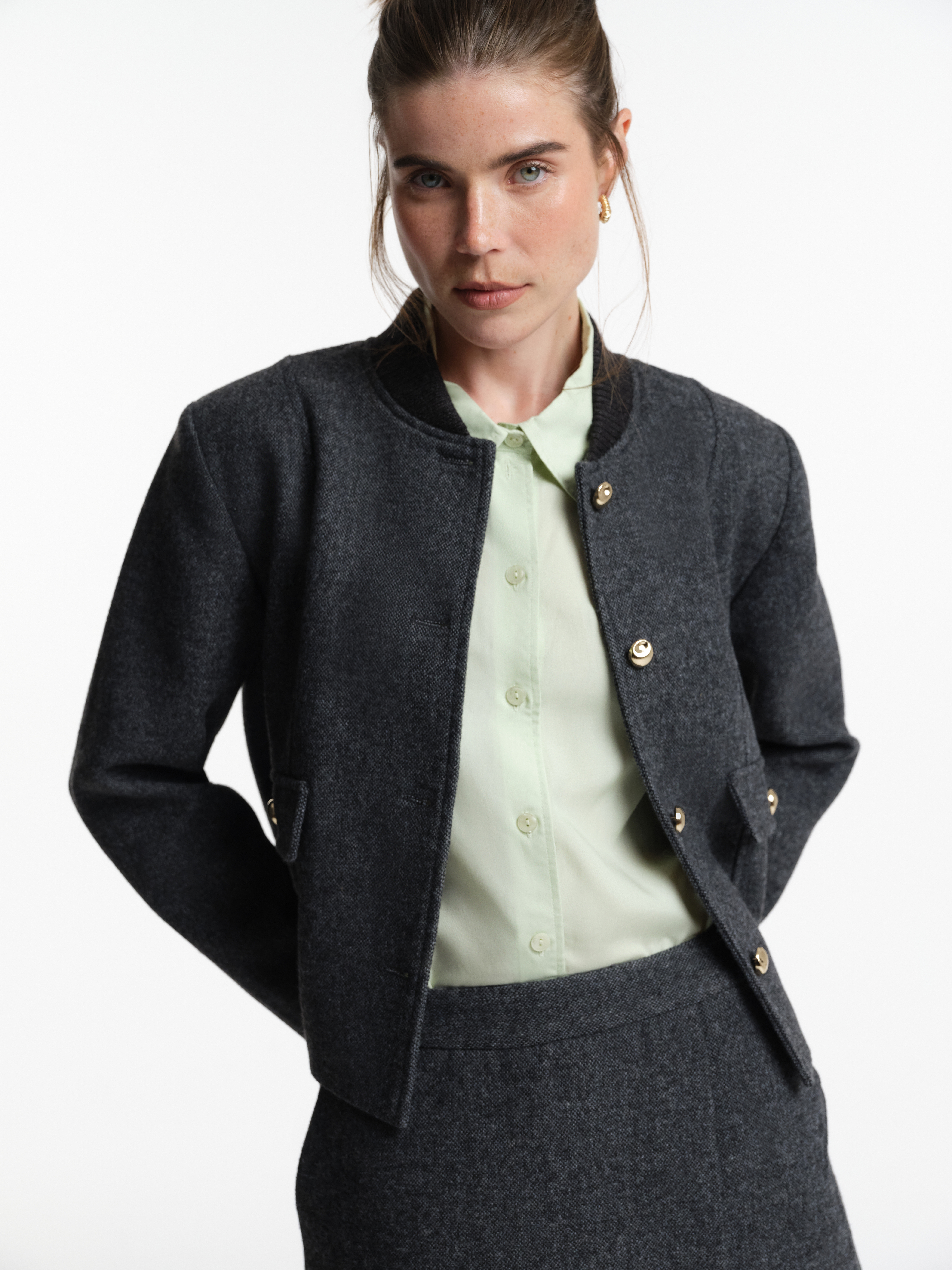 Жакет из твида с шерстью, фотография 3