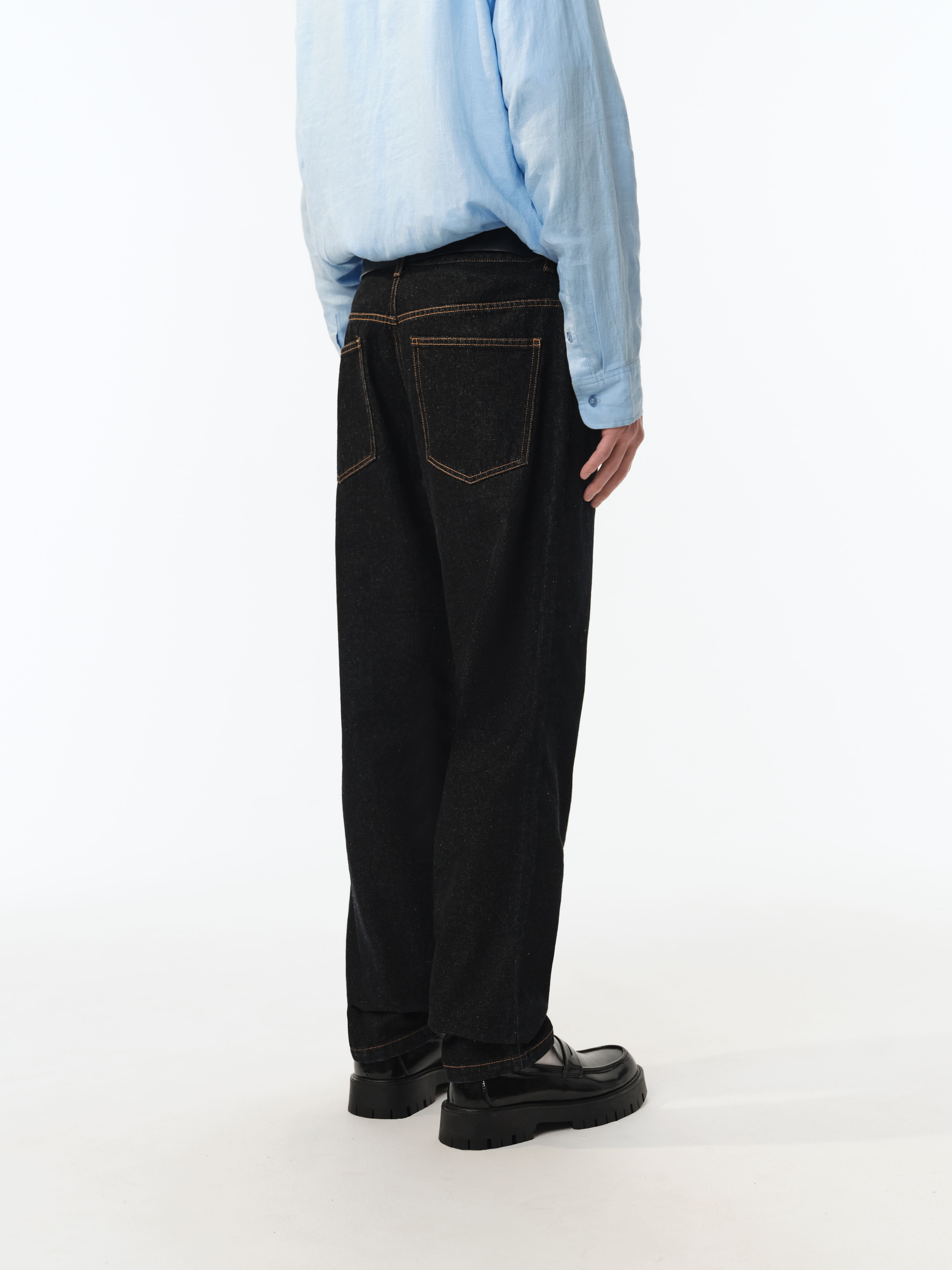 Джинсы straight fit с эффектом стирки