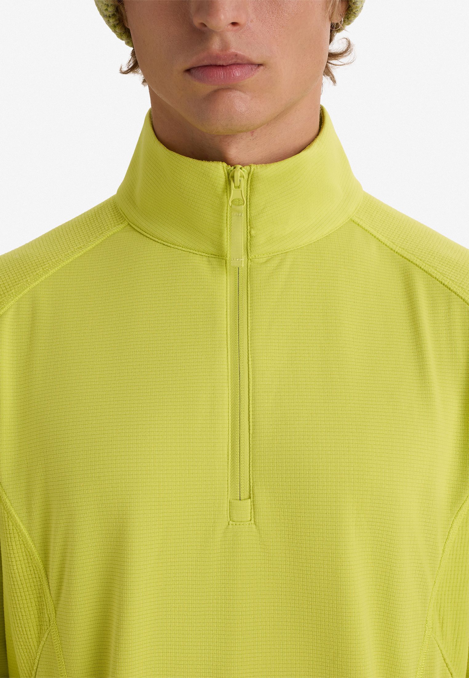 Тонкая фактурная флиска half-zip