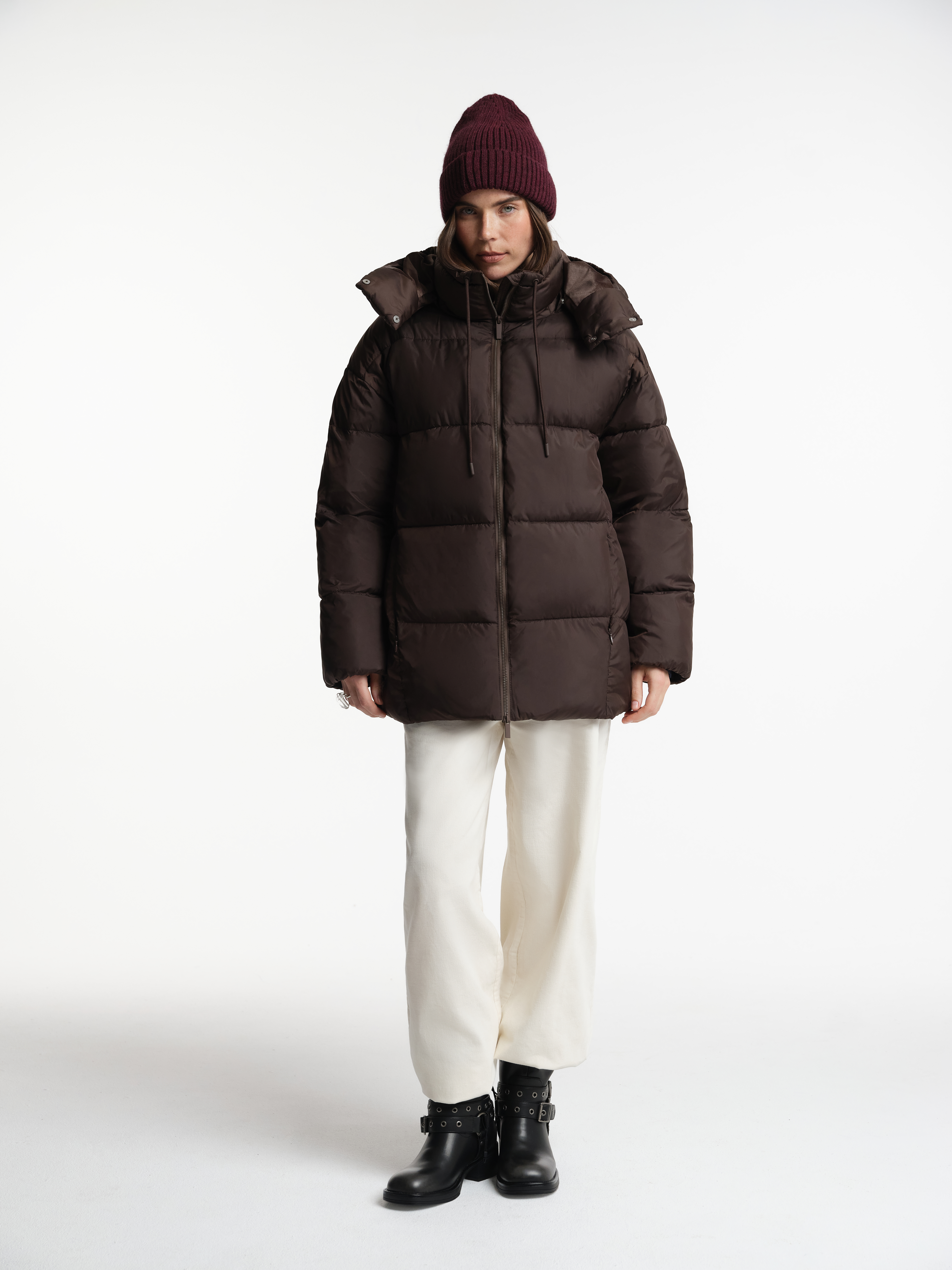 Шапка бини с добавлением шерсти альпаки, фотография 3