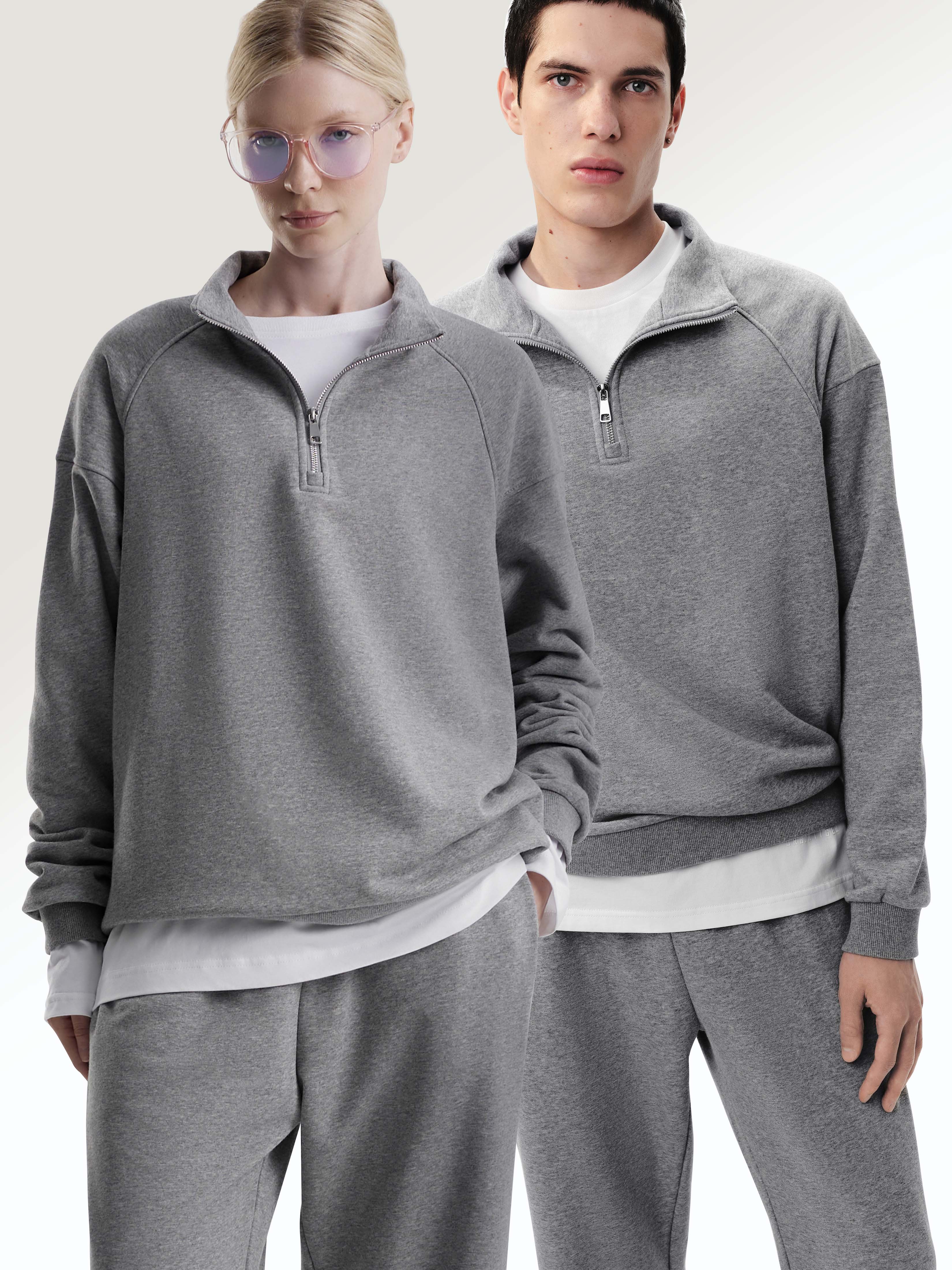 Трикотажный unisex свитшот на молнии , фотография 1