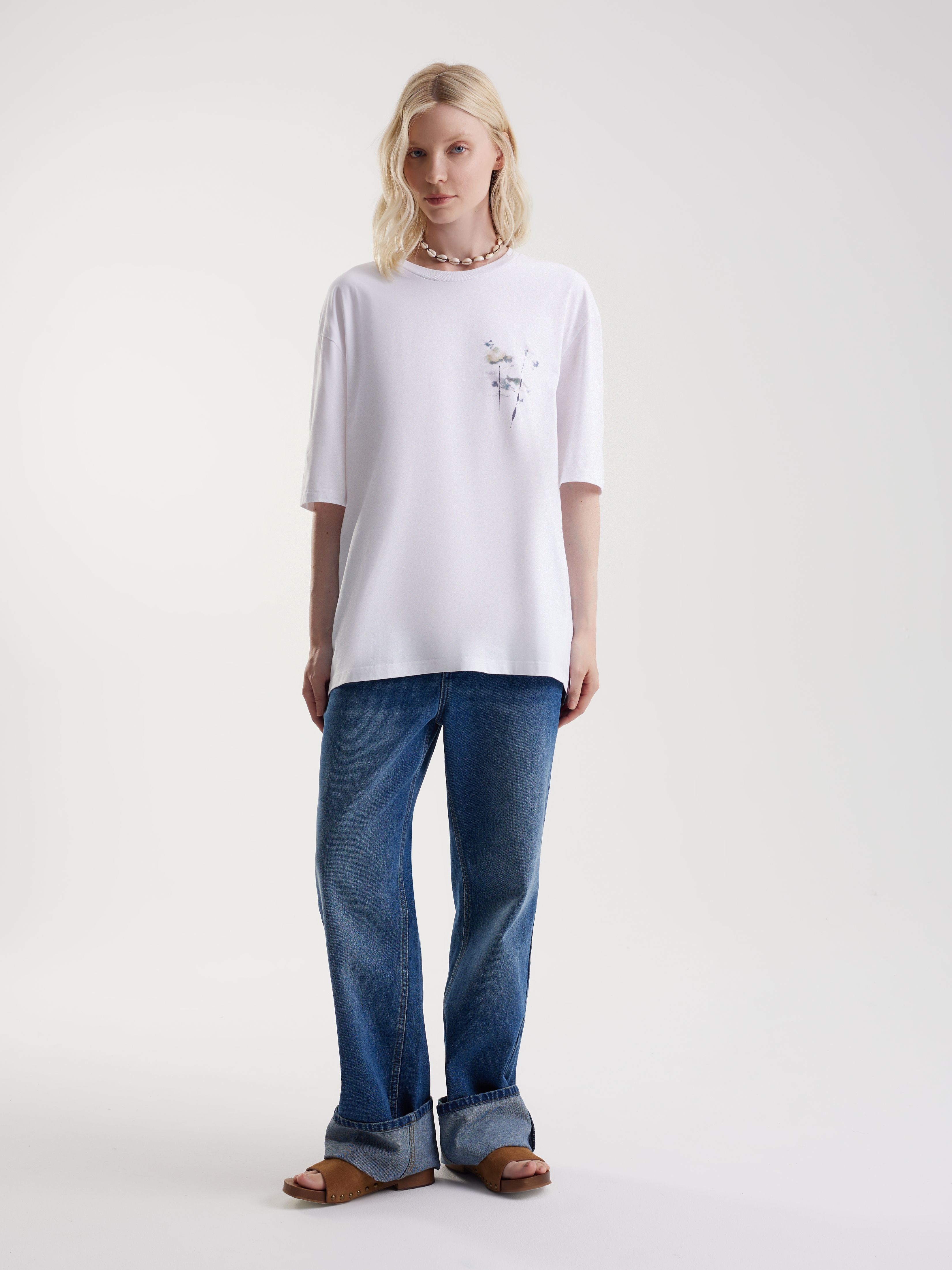 Футболка с акварельным принтом supima cotton, фотография 4