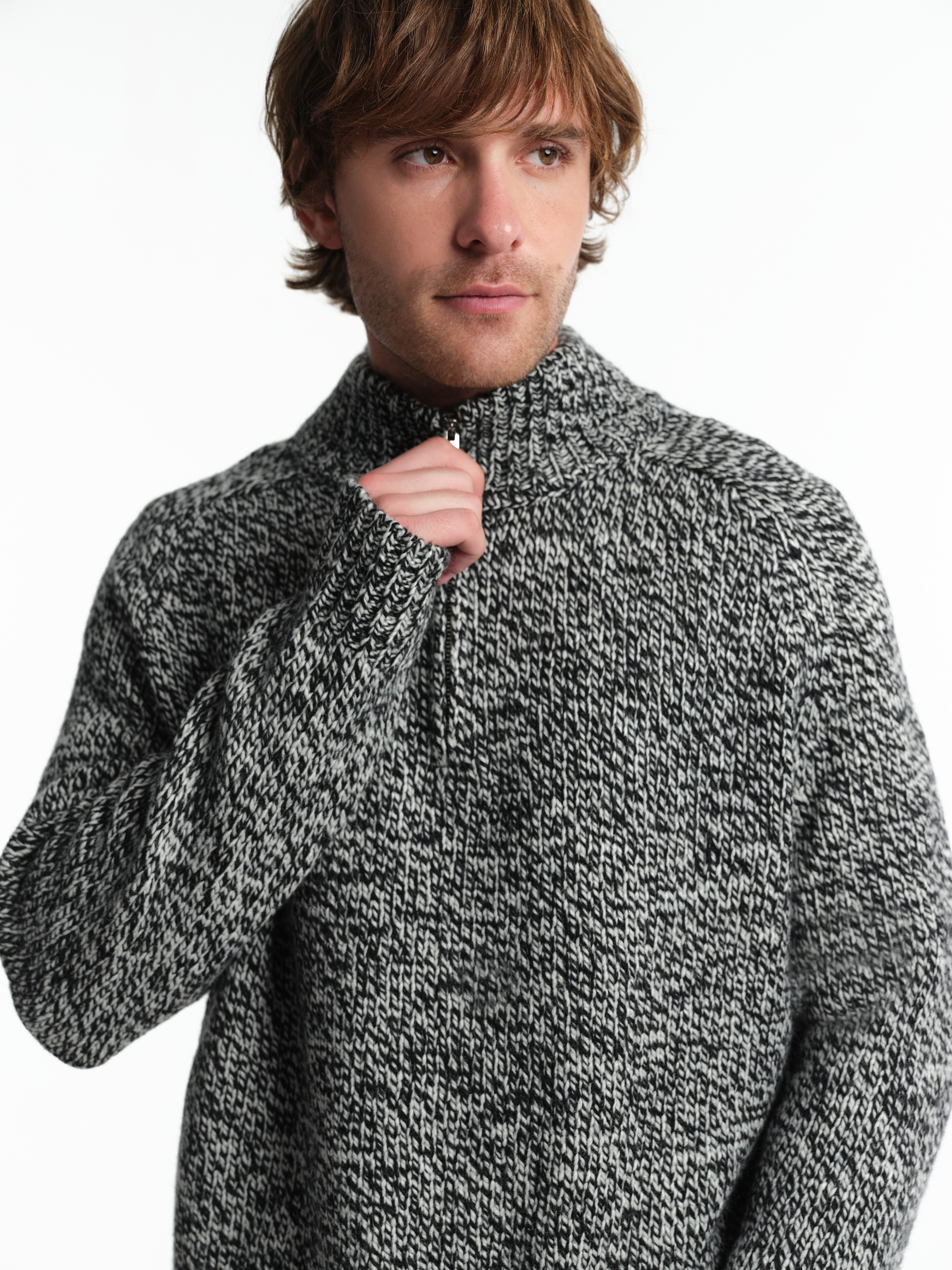 Джемпер с шерстью и воротником на молнии, фото 2