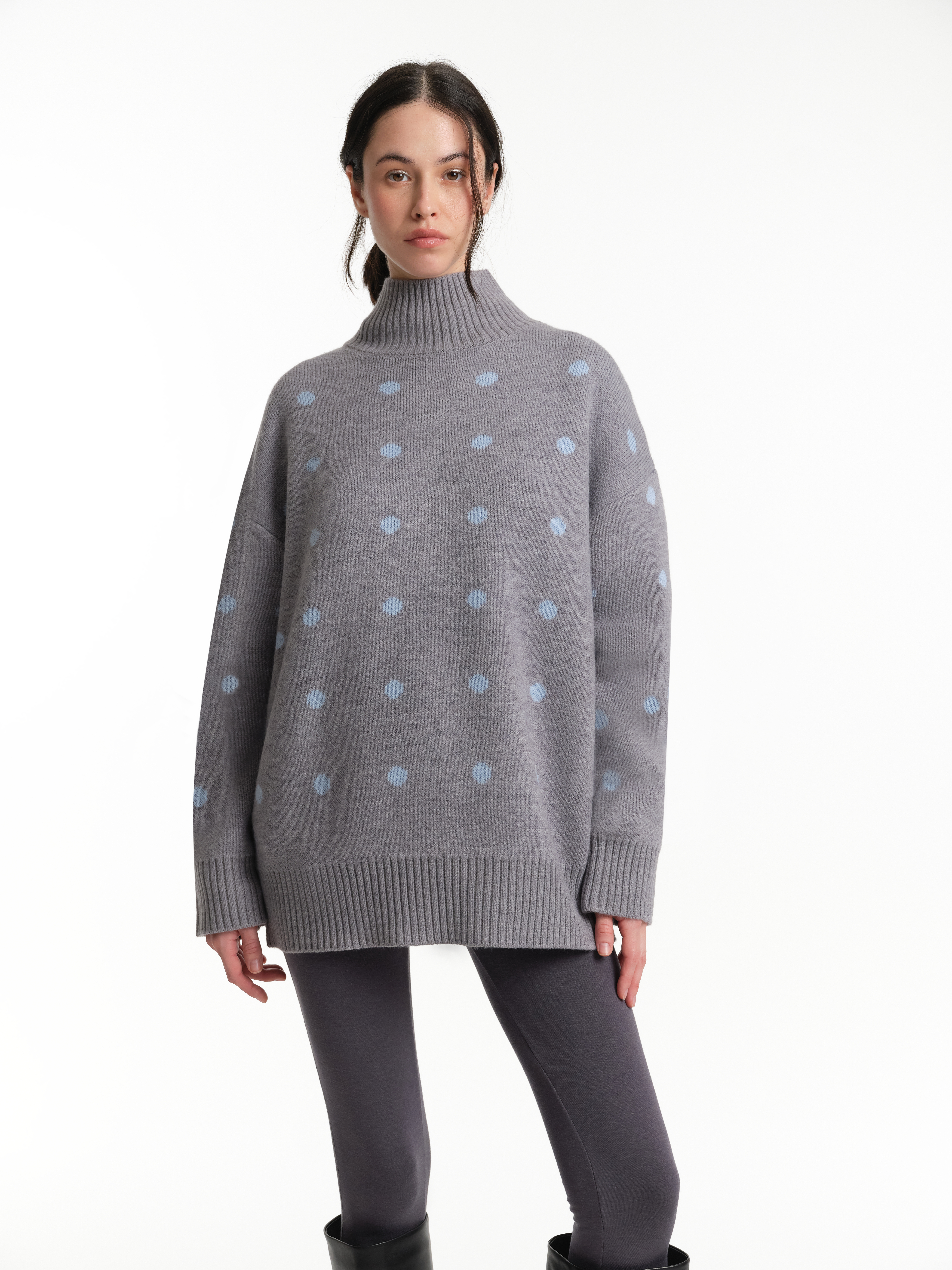 Свитер с принтом polka dot , фото 1