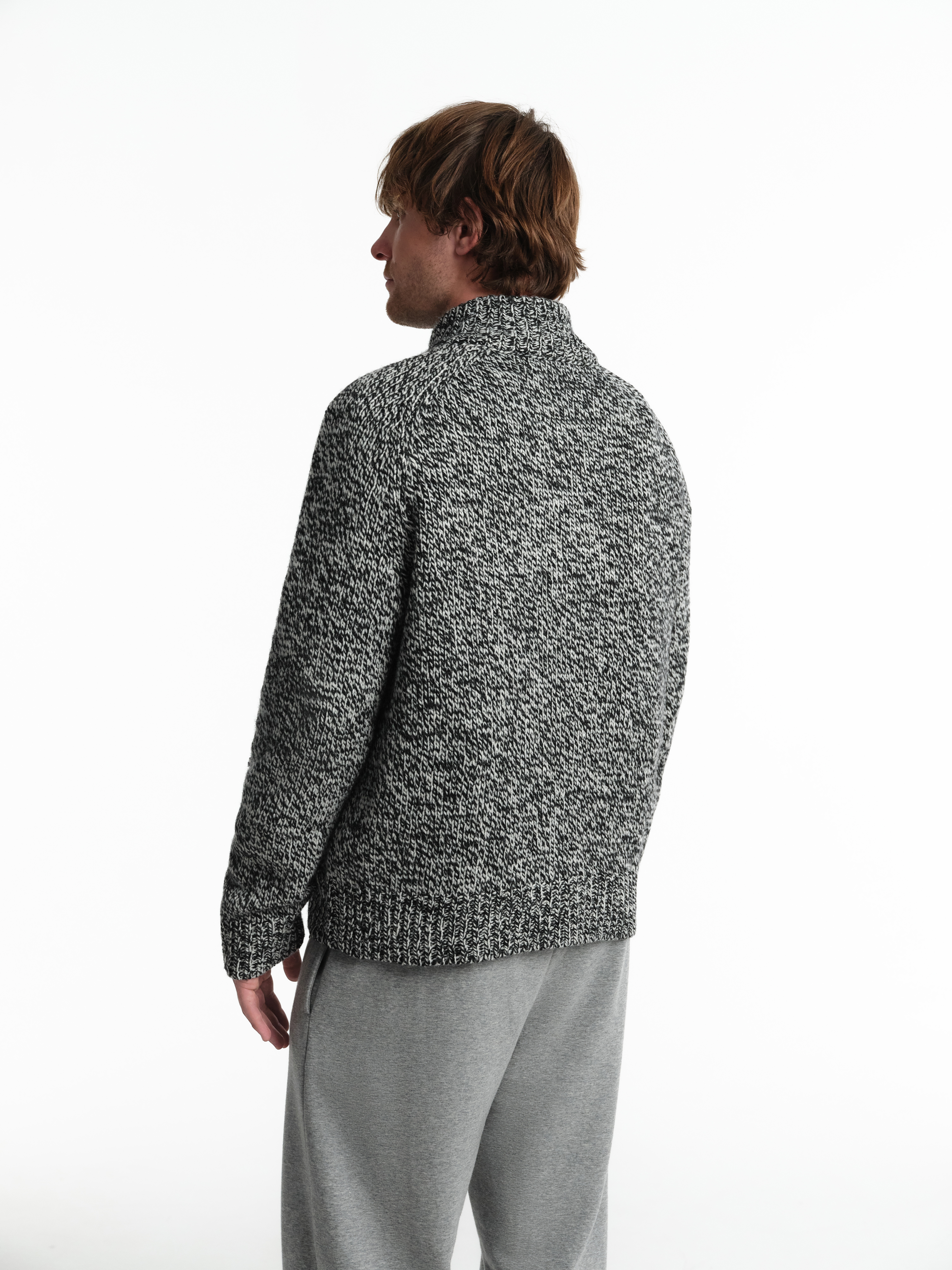 Джемпер с шерстью и воротником на молнии, фото 3