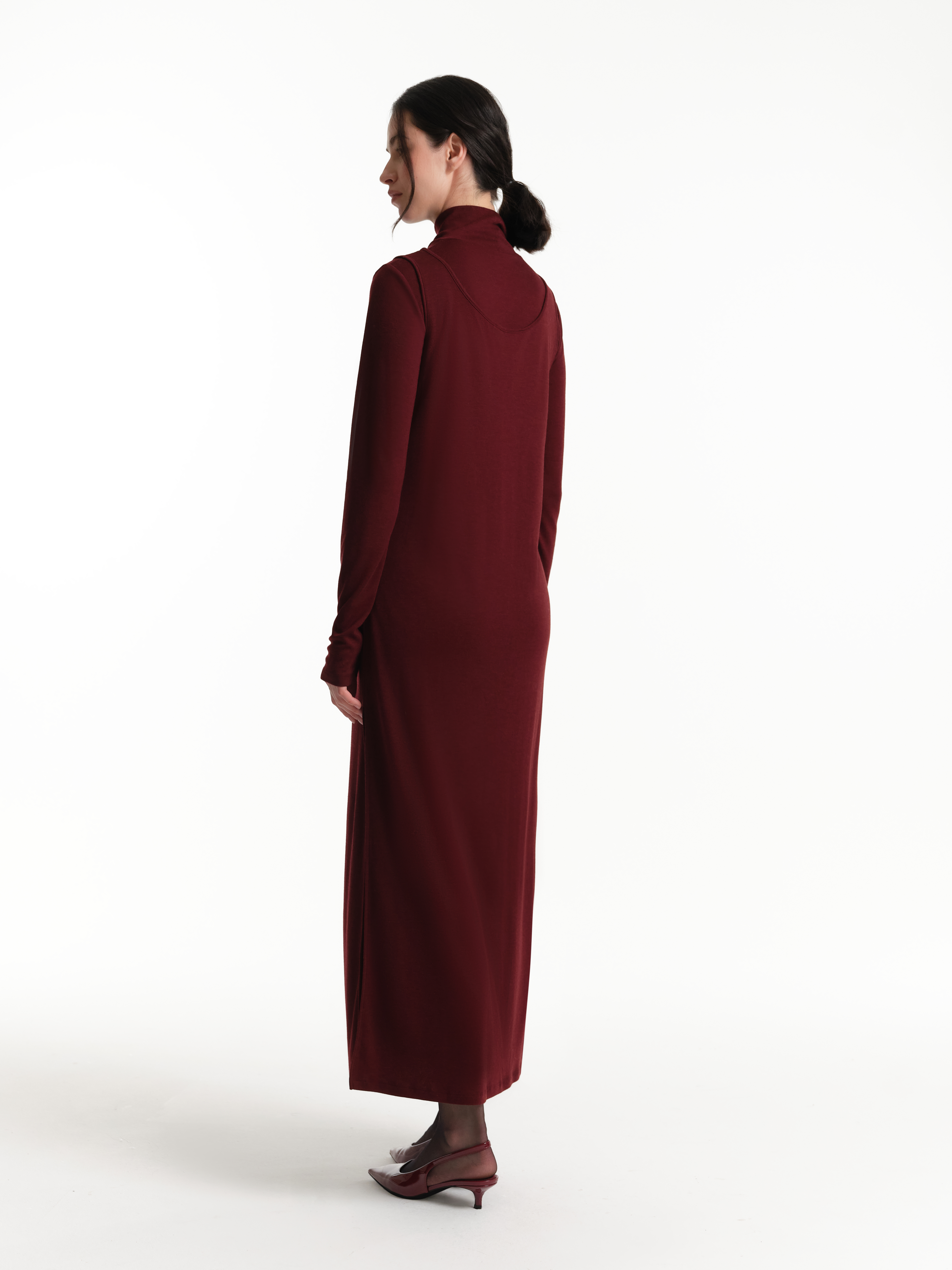 Двухслойное платье миди , фото 3