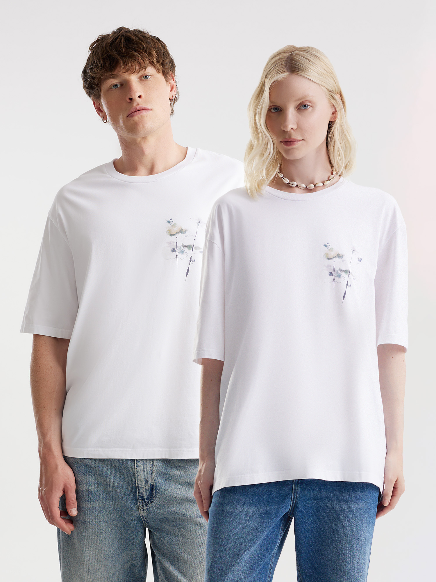 Футболка UNISEX с акварельным принтом supima cotton, фото 1