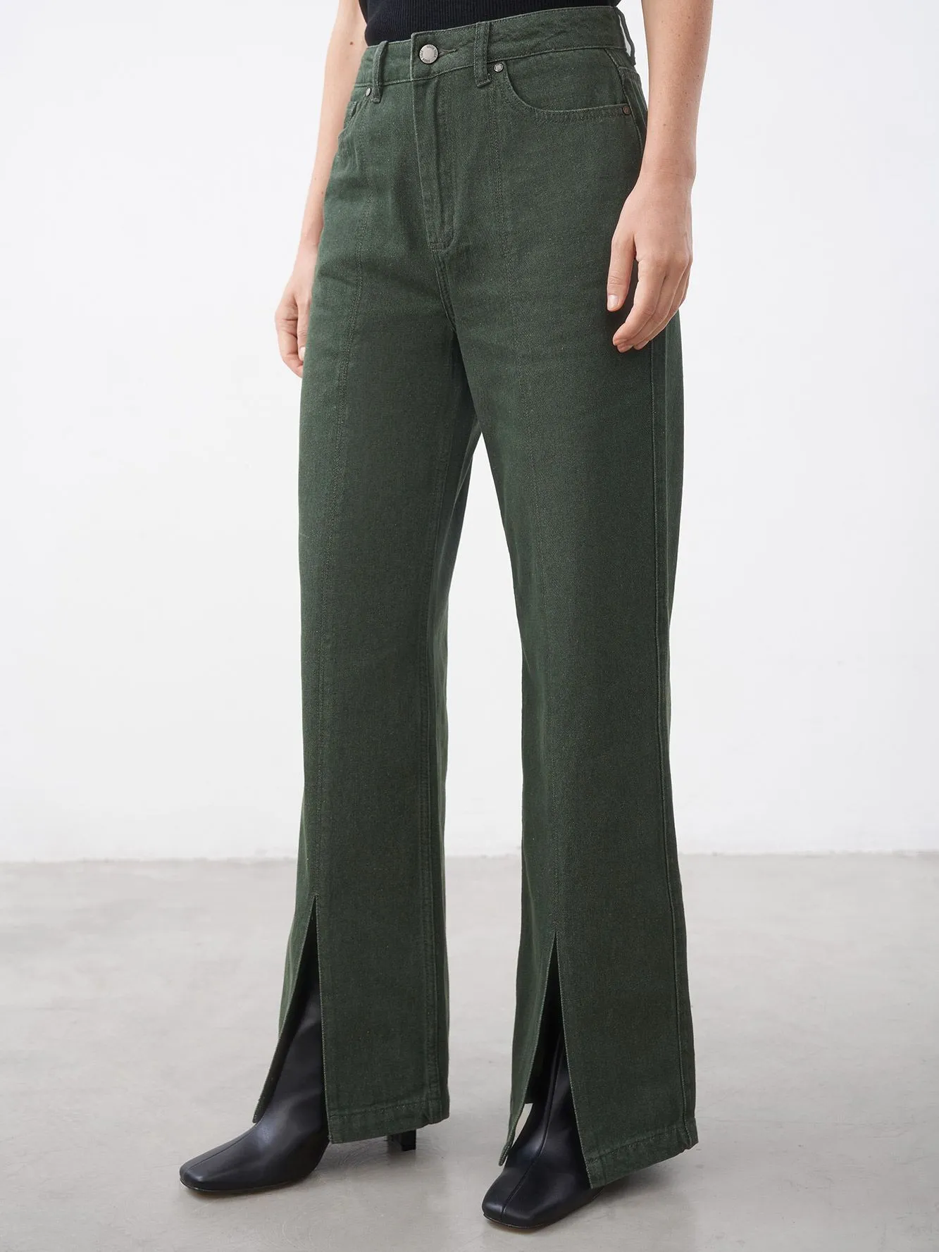 Джинсы WIDE LEG with slit, фото 2