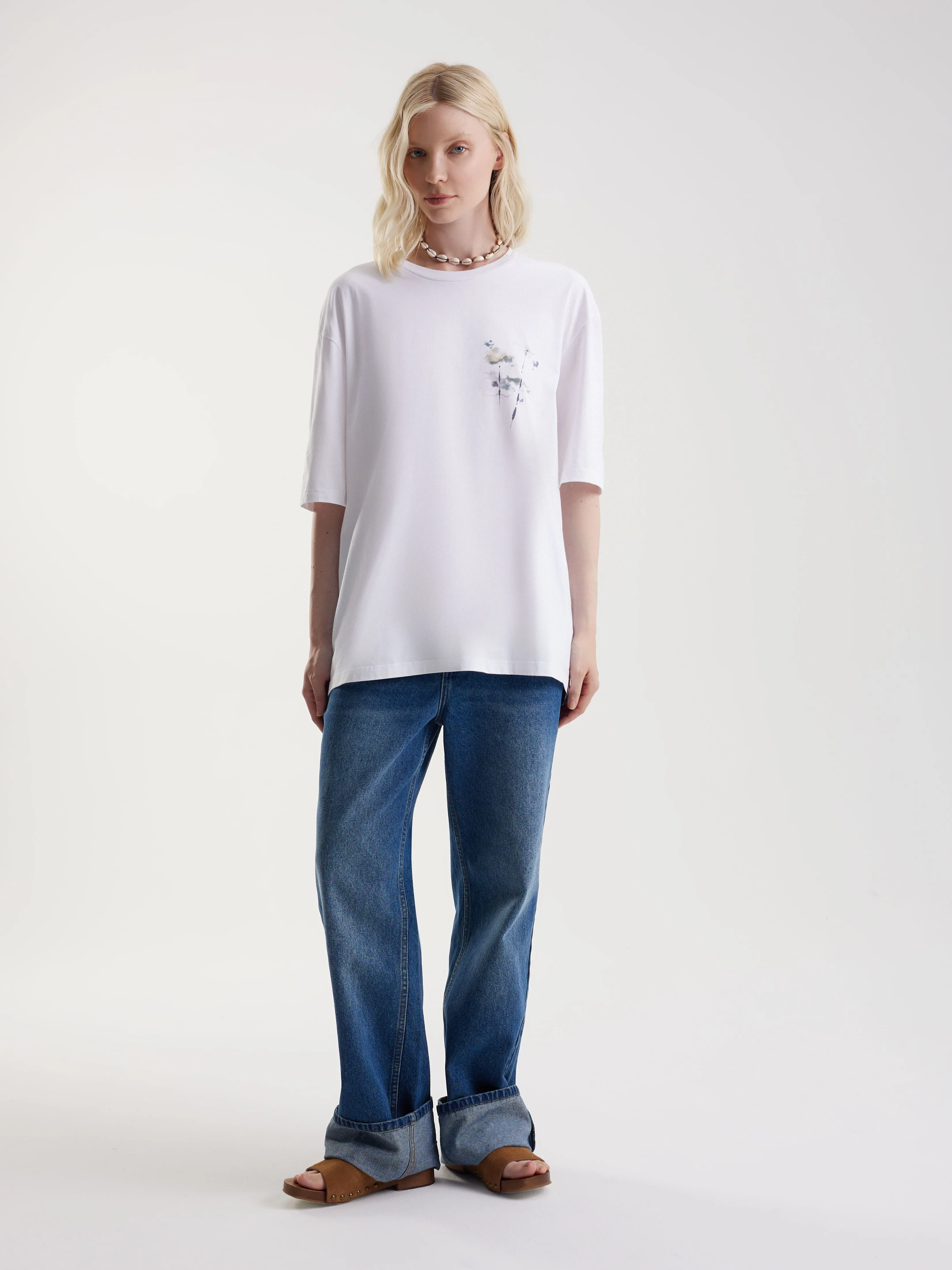 Футболка с акварельным принтом supima cotton, фотография 4
