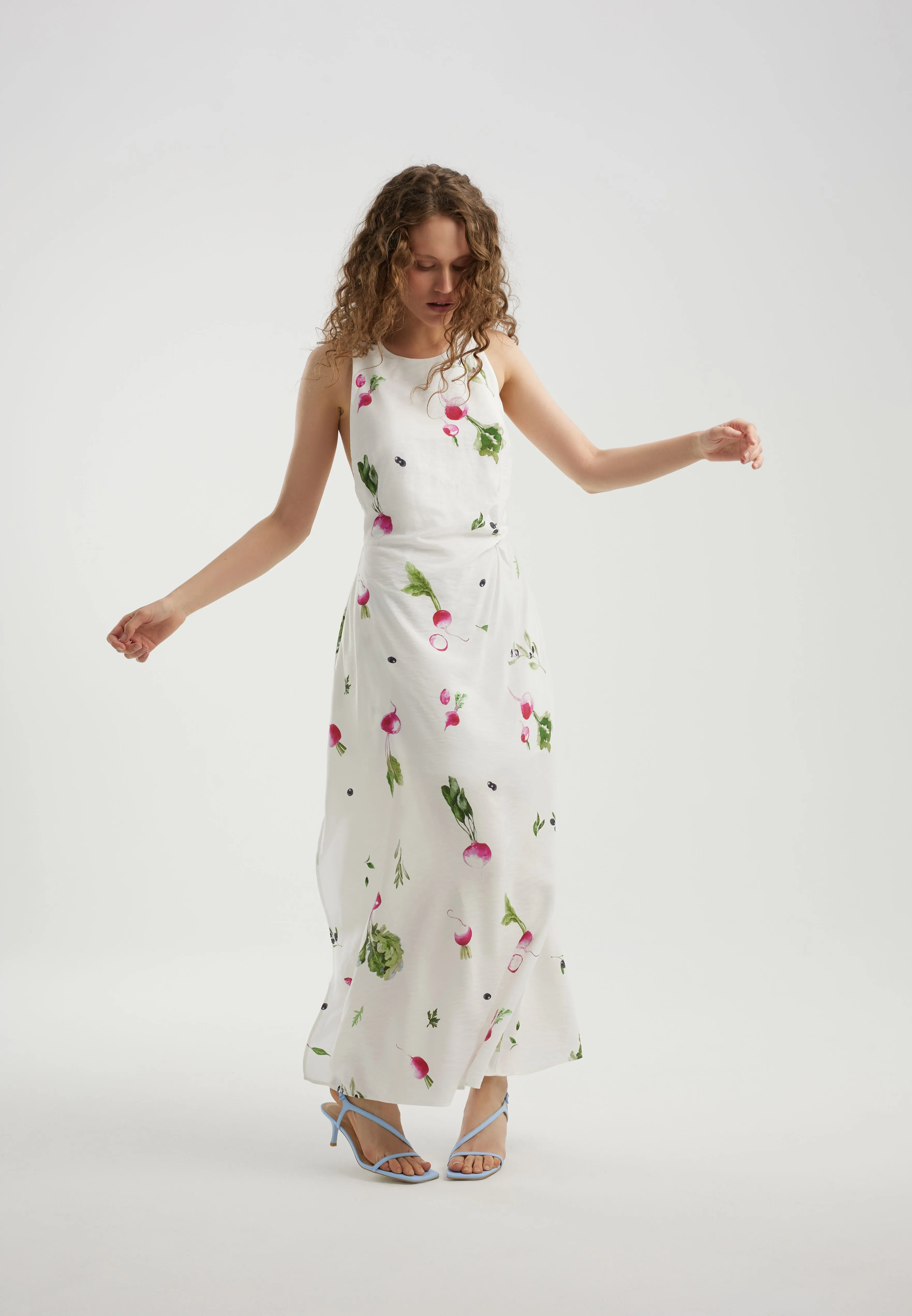 Платье vegetable print из 100% вискозы, фотография 2