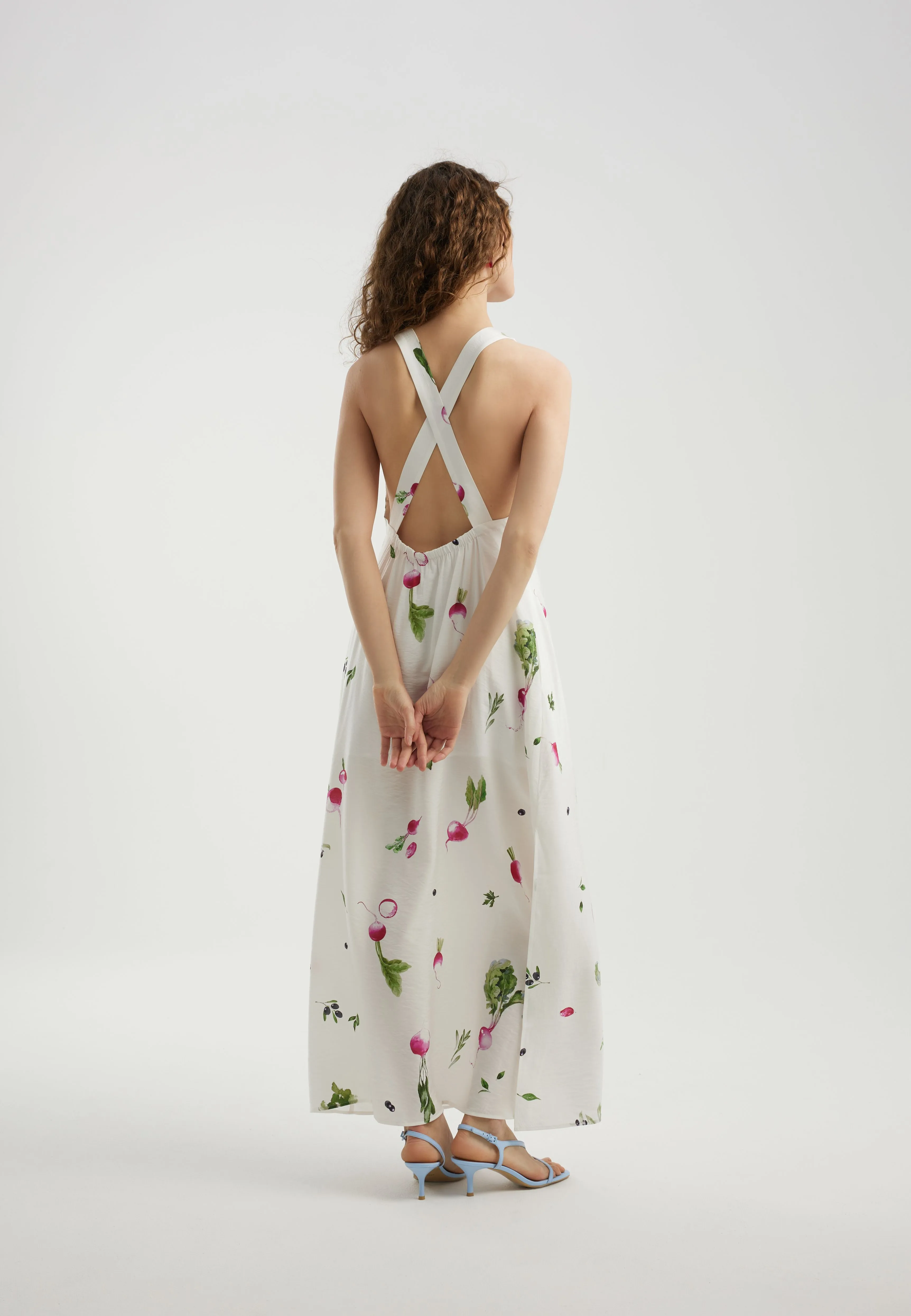 Платье vegetable print из 100% вискозы, фото 3